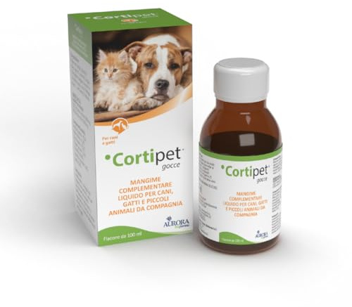 Aurora Biofarma Cortipet Gocce 100ml - Mangime Complementare per Cani e Gatti per il Sistema Immunitario