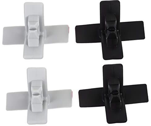 HOMSFOU 4pcs Self-Adhesive Silicone Cable Organizers Cord Winders Kitchen Cord Organizer for Appliances Wire Management Holder for Electronics