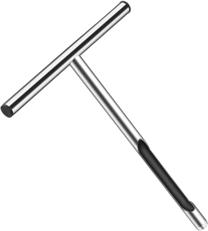 GARIOUANS Sonda Per Campionamento Del Terreno in Acciaio Inox 304 Impugnatura a T, Strumento Manuale Per Test Del Suolo, 31x15 Cm, Portatile Per Giardinaggio e Monitoraggio Prato