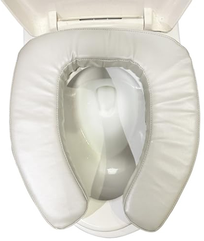 Rialzo per WC imbottito – 5 cm di altezza – Sedile WC ergonomico impermeabile per anziani | confortevole spugna universale ad alta densità | WC portatile per persone