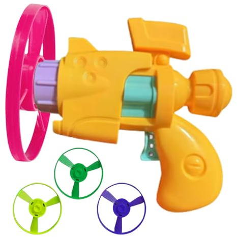 para Gatos con Disco – PVC de 4,72 x 3,15 x 4,33 Pulgadas 1 x Inicio 4 hélices | Juego de Juguetes voladores para Mascotas, enriquecimiento, platillo, Juego, Seguimiento, sí