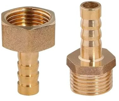 Acoplador recto con espiga, Conector de manguera con púas latón rosca macho Npt, paquete 2, varios tamaños(3/8,19mm Barb)