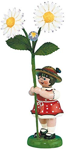 Hubrig-Volkskunst Blumenmädchen mit Gänseblümchen * Höhe 11cm
