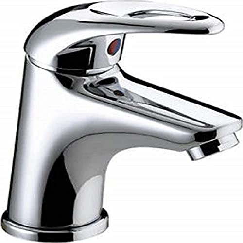 Bristan Java Bathroom Taps, Chrome Small Basin Mixer tap | J SMBAS C, Modern design, Includes clicker waste, Bathroom sink taps, Matching bath taps available, Lifetime Cover