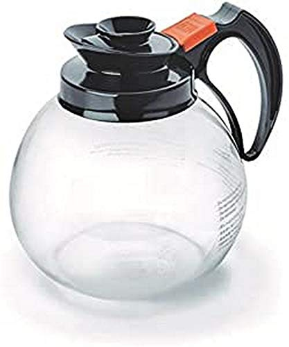 Lacor 69273 - Jarra Cafe Cristal 1.8 litros - Transparente - Hostelería | En cristal templado, para servir y conservar bebidas; con 1,8 L de capacidad, cómodo de manejar y de guardar tras el servicio