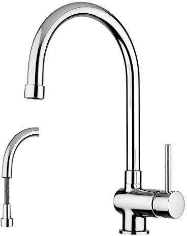 Miscelatore lavello cucina a doccetta estraibile sk185 cr stick paffoni