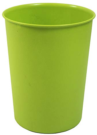 JVL Quality Vibrance Bright Green Lightweight Plastic Waste Paper Basket Bin
