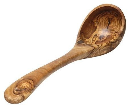 Olivenholz Servier Schöpf Löffel Kelle Schöpflöffel Schöpfkelle ca. 35 cm mit schöner Maserung Unikate aus Oliven Holz