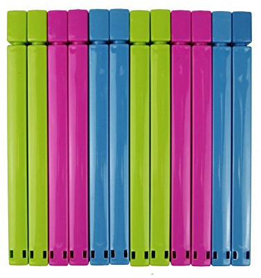 CHIC-CHIC Lot de 12 Pinces à Fermer Les sachets Kitchen Craft 12 Clips de Fermeture de Sacs Alimentaires Clips de Fermeture pour Sacs Alimentaires - Grands Sachets