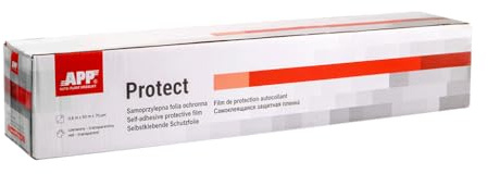 APP Protect - Film fenetre autocollant | Ruban de masquage peinture carrosserie | Parfait pour pare brise, vitre cassée | Protection eau et poussière | 0,6m x 50m | Rouge