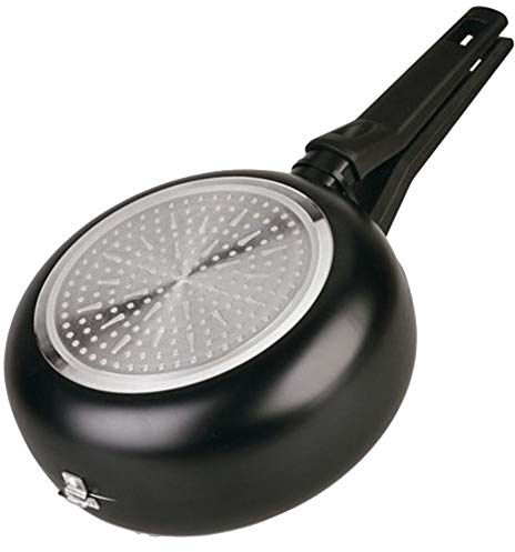 LS Kitchen - Doppia Padella per Girare le Tortillas - Padella Tortilla Patate, Girafrittata, Frittata - Girafrittata Antiaderente - Adatta per Induzione - Diametro 20 cm - Nera