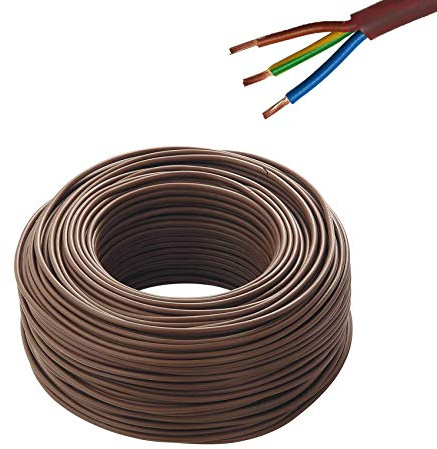 Cavo Elettrico Besser Marrone Multifilare Isolante per Impianti Elettrici e Tubazioni, Sezione 1,5-2,5 mm, 3x1,5 (100 mt)