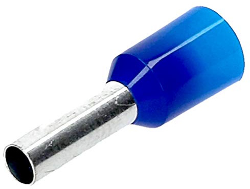 PKD2508 500x Terminales Aislados de 2,5 mm2 y 8 mm, Color Azul