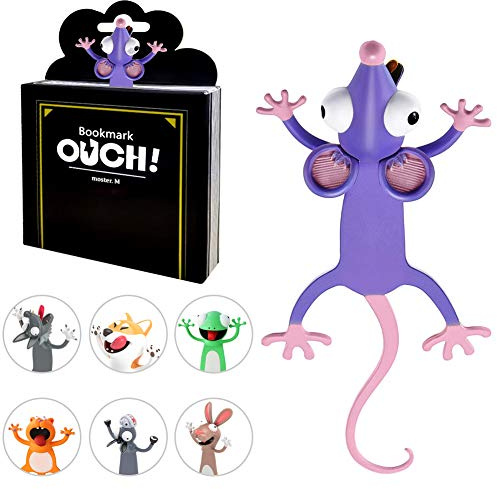 TaimeiMao 3D-Cartoon-Lesezeichen, Niedliche Tier-Lesezeichen, PVC, 1 Stück, [7.3 cm, 9.8 cm], Souvenirs, Weihnachten, Geburtstag, Kinder für Leser, Frau und Kind (Maus)