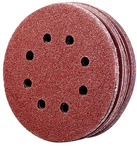 YoiYee 40 Grit Sanding Discs, 125mm/5-Inch with 8 Holes - Premium Aluminum Oxide Hook and Loop Sandpaper Pads for Random Orbital Sanders - 20 Pack