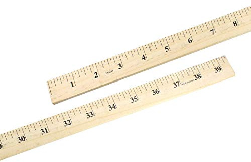 Lineal aus Holz, 100 cm, 2 Schreiblineale aus Holz