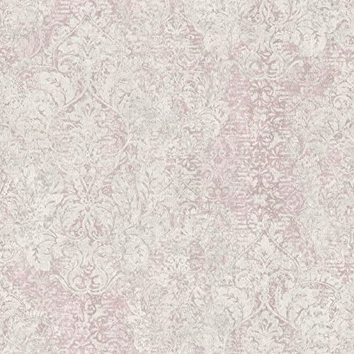 Barock- & Ornament-Tapete Tapete 380933 38093-3 Mata Hari Livingwalls Tapete für Diele/Flur Schlafzimmer | Pink / Rosa Weiß | 10,05 x 0,53 m