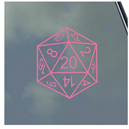 20-Sided Dice Vinyl Sticker Decal Roleplaying Game Role Play RPG Pen and Paper