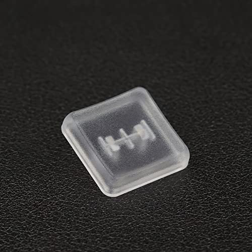 DucKey Flache Tastenkappe, Schwarz-weiße Transparente PBT Tastenkappe for Die Mechanische Tastatur Kailh 1350 Chocolate Low Switch (Color : White Transparent, Size : 30PCS)