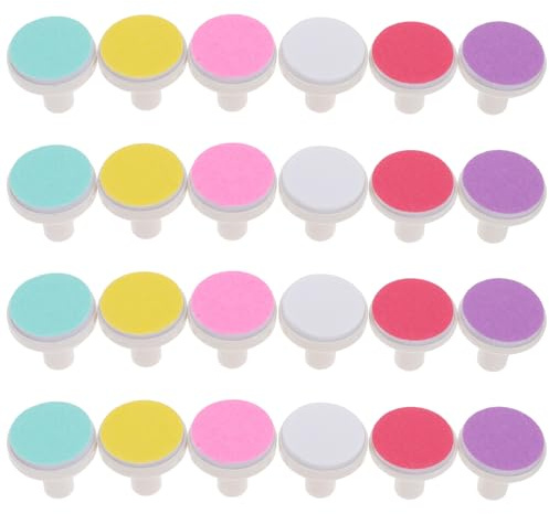 Hemobllo Electric Baby Nail Replacement Heads - 24Pcs Nail File Pads for Safe Baby Care Compatible with Standard Electric Trimmer