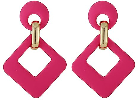 SIXDUTON Orecchini Quadrati in Acrilico, Vintage e Piuttosto Esagerati Orecchini Eleganti Colorati, Adatti per Donne e Ragazze in Estate