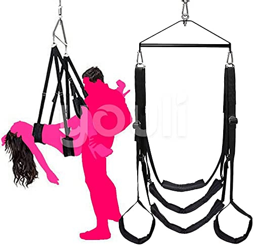 Set di restrizioni del kit di schiavitù sessuale Altalena sexy da soffitto Cinghie sexy Gioco Bondage a sospensione a 360 gradi e altalena bondage a sospensione Strumenti di gioco per adulti Sex Strap