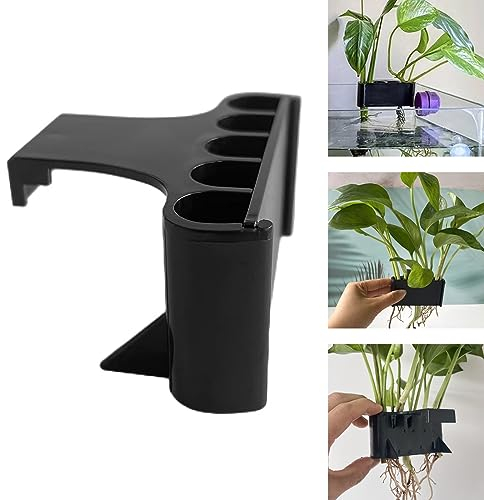 Harewu Hängehalter für Wasserpflanzen, dekoratives und universelles Wasserpflanzenregal Löchern, geeignet für Aquarien, um Wasserpflanzen zu Schwimmen (Lange Nutte)