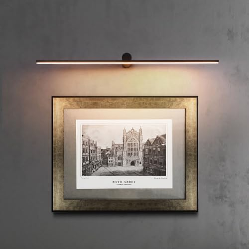 LED Wandbild Wandleuchte Dimmbar Schwarz Wandlampe Innen Modern Schlafzimmer Nachttischlampe Linien Aluminium Spiegelleuchte Wandbeleuchtung Spiegel Make Up Licht (3000K,150CM)