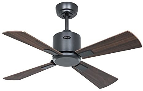 CasaFan Ventilateur de plafond 952001W Eco Neo III 92 cm avec moteur Wi-Fi gris basalte/pales réversibles cerisier et noix