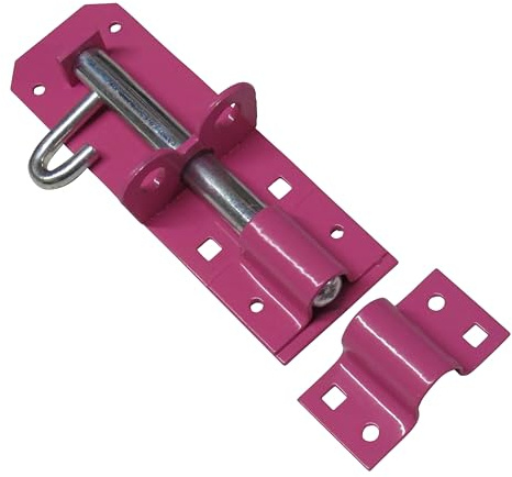 Heavy Duty Brenton Pad Bolt Pink 6 or 8 (Sliding Gate Latch Lock Garage Door Security) (8)