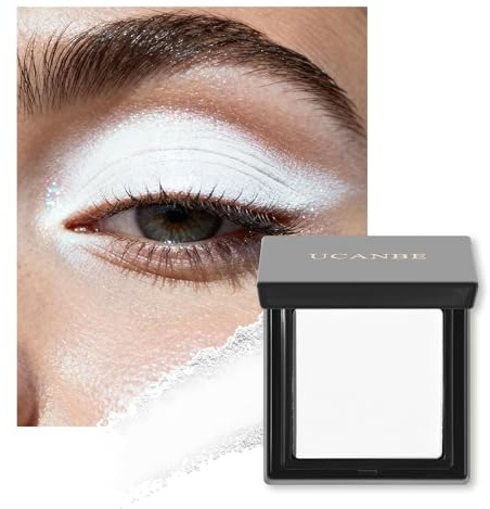 UCANBE White Single Eyeshadow Palette, Highly Pigmented Matte Eye Shadow Powder, Professional Long-Lasting Waterproof Makeup Palette