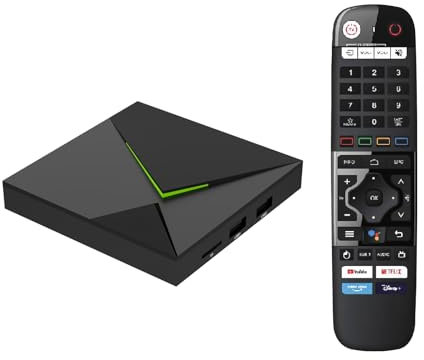BOXPUT Q11 TV Box TV Box con WiFi de doble banda, TV Box con mando a distancia Control por voz, caja multimedia para Smart TV, mando a distancia aislado por infrarrojos para controlar múltiples