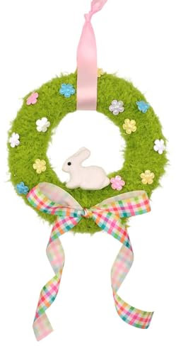 Osterkranz-Dekoration, Hasen-Eier-, Osterkranz, Hasen-Bogen-, Frühlings-Eierkranz, charmantes -Design, leicht und einfach aufzuhängen, für Osterferien, Wanddekoration