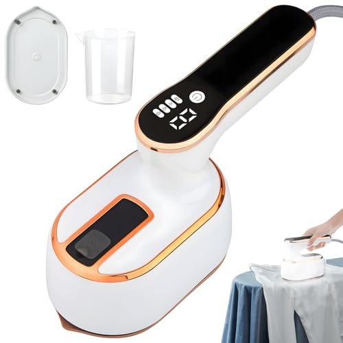 Upgrade Saker plus Steam Iron, 3 Steam Levels, 2-in-1 Steamer and Iron, Professional Heavy Duty Steam Travel Irons for Clothes, Suitable for Wool, Silk, Knitwear, Linen