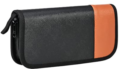 TEMOOUES Aufbewahrungstasche für Fliegenköder und Spinner, mit Reißverschlüssen, Pailletten, Ködertasche, Angelhaken-Organizer, Löffel, Spinner, Köder, Tasche, Outdoor-Ausrüstung, Reißverschlüsse
