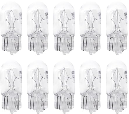 CyperFair 10 PCS Car T20 1891/7443 Dual Wire Brake Bulb, 12V 21/5W Super Bright Turn Signal & Tail Light, DRL Indicator Micro Bulb, Universal Automotive Lighting Accessory (White)
