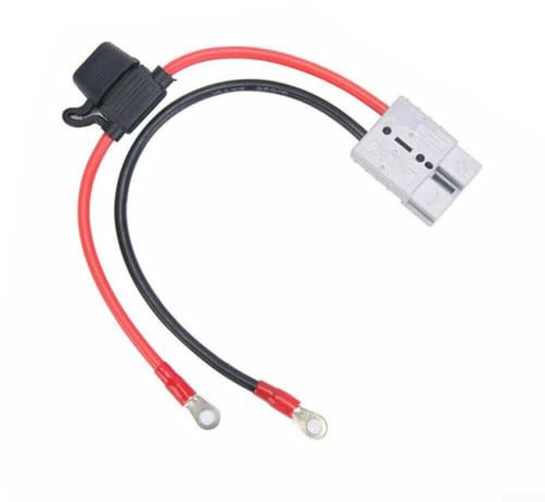 for battery Charging Connector 50A Quick Connect Cable 2 Meters 10AWG Thick Wire for Style M8 Terminal Lug Removable Fuse for 4x4 DC-DC Chargers for battery Boxes