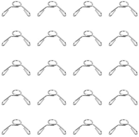 sourcing map Lot de 20 colliers de serrage à ressort en acier inoxydable 304 de 4 mm ID 4,8 mm OD pour tuyau d'air, tuyau d'eau, moto, scooter, VTT, argenté