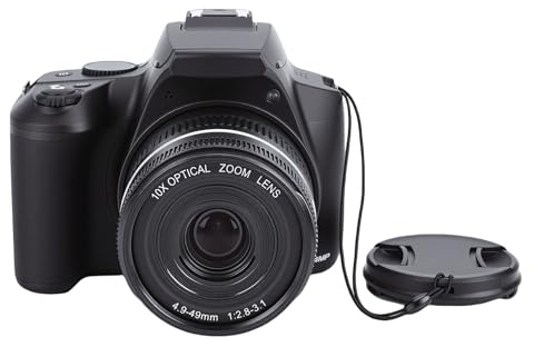 Fabater Digital Camera, 4K 64MP 3 Inch Portable Compact Kids Camera for Photography, WiFi Autofocus Vlog Cameras with 10X Optical Zoom, Gifts for Students Teens Adults Girls