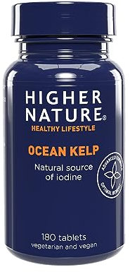 Higher Nature - Ocean Kelp - Natural Source of Iodine - For Improved Energy - 300mg Ocean Kelp Per Tablet - Vegetarian & Vegan - 180 Tablets
