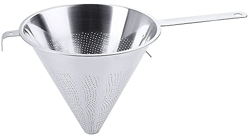 Contacto Edelstahl Spitzsieb mit Flachgriff 23 cm