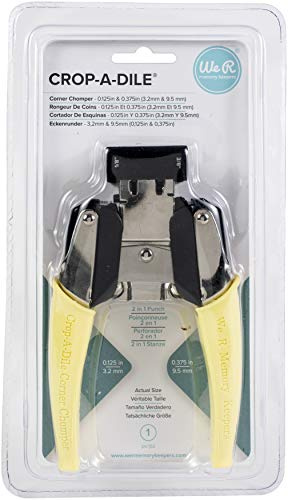 We R Memory Keepers 661301 Crop-A-DILE Zerkleinerer .125/.375, Kunststoff, Gelb, Radius 1/8 und 3/8 Zoll