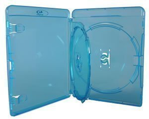 3 x Amaray azul Blu-Ray DVD con capacidad para discos de 3 fundas de Triple