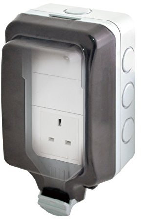 Masterplug Nexus Storm Single Outdoor Weatherproof Unswitched Socket