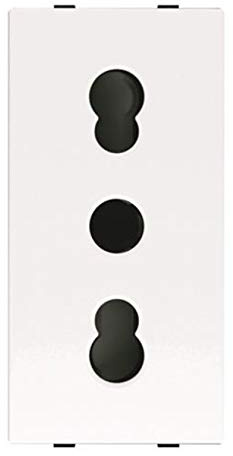 Niessen N2133 BL - Base enchufe 2 polos+tierra tipo italiano blanco