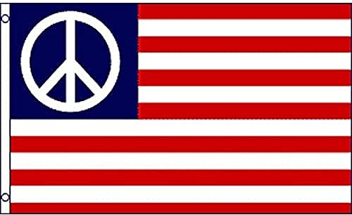 AZ FLAG Bandera Estados Unidos Paz standarte 150x90 cm 2 Ojales | Uso interior y exterior Estandarte americano de paz United States of America USA costuras dobles y bordes reforzados