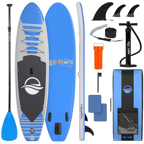 SereneLife Stand Up Paddling Board Aufblasbares SUP Set mit Paddel, Pumpe und Tasche Touring SUP für Kinder und Erwachsene rutschfest tragbar für See Fluss und Meer 155 kg Tragkraft