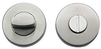 Bricard 667026 Paire de rosaces INOX Porte de Salle de Bains et Toilettes (à condamnation)