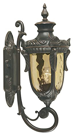 Außenwandleuchte Braun mundgeblasenes Glas IP44 Rustikal opulent AMY Wandlampe Haustür Hof Terrasse
