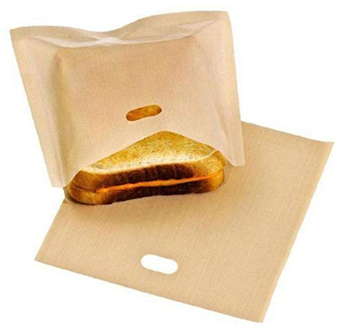 50pcs Toaster Bags, Reusable Non-stick Pockets Sandwich, Toastie Bags Heat Resistant Pizza Bread Snack Microwave Oven Grill